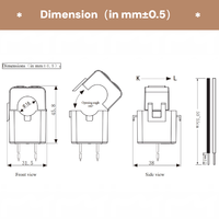 Transformador de Corriente de Núcleo Dividido SCT016S YHDC 40-100mA 1A Salida 50-200A Precisión 0.2/0.5% Núcleo de Acero al Silicio Laminado 50-60Hz