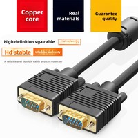Cable VGA Macho-Macho al por Mayor de Fábrica, Trenzado de PVC con Lámina, Conductor de Cobre Libre de Oxígeno, Conexión PC a TV/Monitor, Longitudes de 3m/10m