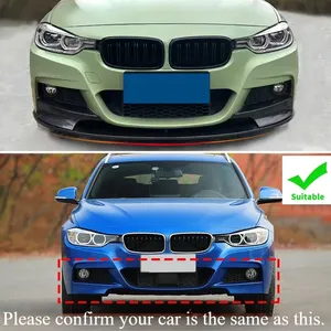2013-2018 para BMW Serie 3 F30 F31 328i 330i 335i 340i 320d 330d Kit de carrocería de tuning con alerón labial delantero y contorno de parachoques - Product Image 4
