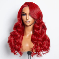 Perruque Lace Front Transparente en Cheveux Humains, Cheveux Vierges Vietnamiens Bruts, Sans Colle, Densité 250% pour Femmes