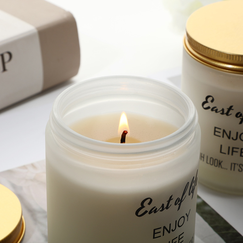 Private Label Natural Organic Soy Wax Scented Jar Candles With Strongly Fragrance