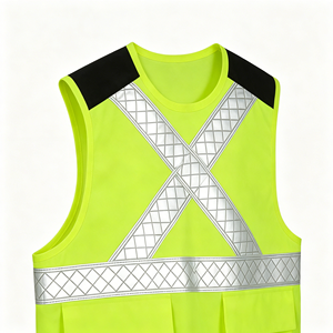Veste de sécurité réfléchissante fluorescente de haute qualité S-3XL, vêtements de chantier réfléchissants, gilet réfléchissant avec signalisation directionnelle et LOGO personnalisé - Product Image 4