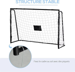 But <span class=keywords><strong>de</strong></span> football en métal <span class=keywords><strong>avec</strong></span> <span class=keywords><strong>filet</strong></span> en PE, piquets, <span class=keywords><strong>cage</strong></span> <span class=keywords><strong>de</strong></span> football, équipement <span class=keywords><strong>d</strong></span>'entraînement inclus - Product Image 2