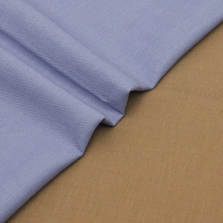 Cotton Linen nhuộm vải Linen cotton nhuộm xương cá Twill Linen viscose pha trộn mùa xuân mùa hè cổ điển của phụ nữ vải