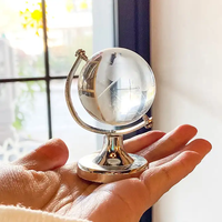 Globe terrestre en cristal K9 gravé sur mesure avec carte du monde, modèle en verre gravé au laser personnalisé, cadeau d'affaires, objet de collection