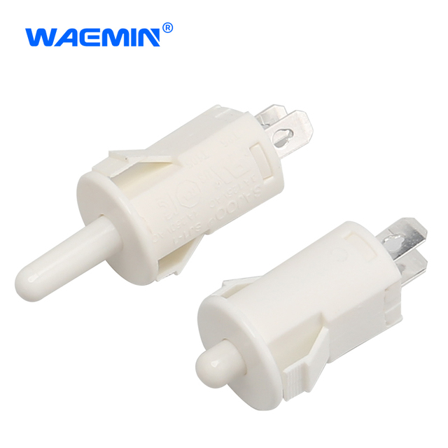 10mm Cabinet Door Light Control Switch  250V 3A Normally Closed Momentary Fridge Light Press Button Switch