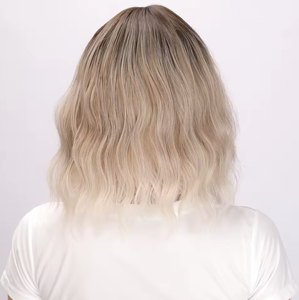 Perruque ondulée dorée dégradée tendance européenne et américaine 2025, perruque haut de gamme pour femmes - Product Image 2