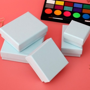 Light Pink Fashion Paper Jewelry Box Elegant Base Lid for Pendant Necklace Light Green Bracelet Ring Sponge for Premium - Product Image 3