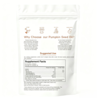 Capsules d'huile de graines de citrouille en marque blanche OEM, 180 gélules, favorise la croissance des cheveux, la santé de la vessie urinaire, soutient le système immunitaire