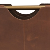 Panier de rangement en cuir PU de luxe personnalisé avec séparateurs intérieurs séparés, organisateur à double compartiment pour carnets et documents