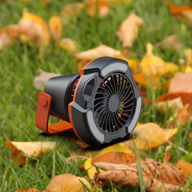 Outdoor Portable Waterproof Rechargeable Led Emergency Muli-fuction Hanging Tent Camping Lamp Hook Lantern with Fan