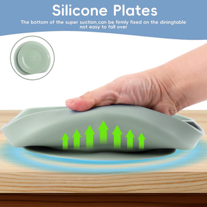 Bán Buôn BPA Free Bé Cai Sữa Giai Đoạn Đầu Tiên Cho Ăn Silicone Thực Phẩm Đồ Ăn Và Muỗng Bé Stuff Bowl Set - Product Image 3