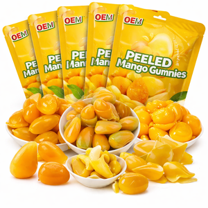 OEM/ODM Helal Soyulmuş Mango Tatlı ve Ekşi Yumuşak Şekerleme Jelibonları Özel Jöle Meyve Şekilli Jelibon Şeker Üreticisi - Product Image 1