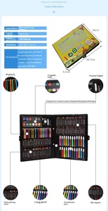 Bộ 168 Sản Phẩm Vẽ Tranh Nghệ Thuật Cho Trẻ Em Với Bút Chì Màu Phấn Dầu Bút Đánh Dấu Màu Nước Dụng Cụ Bút Chì Màu Quà Tặng Cho Bé Trai Bé Gái - Product Image 2