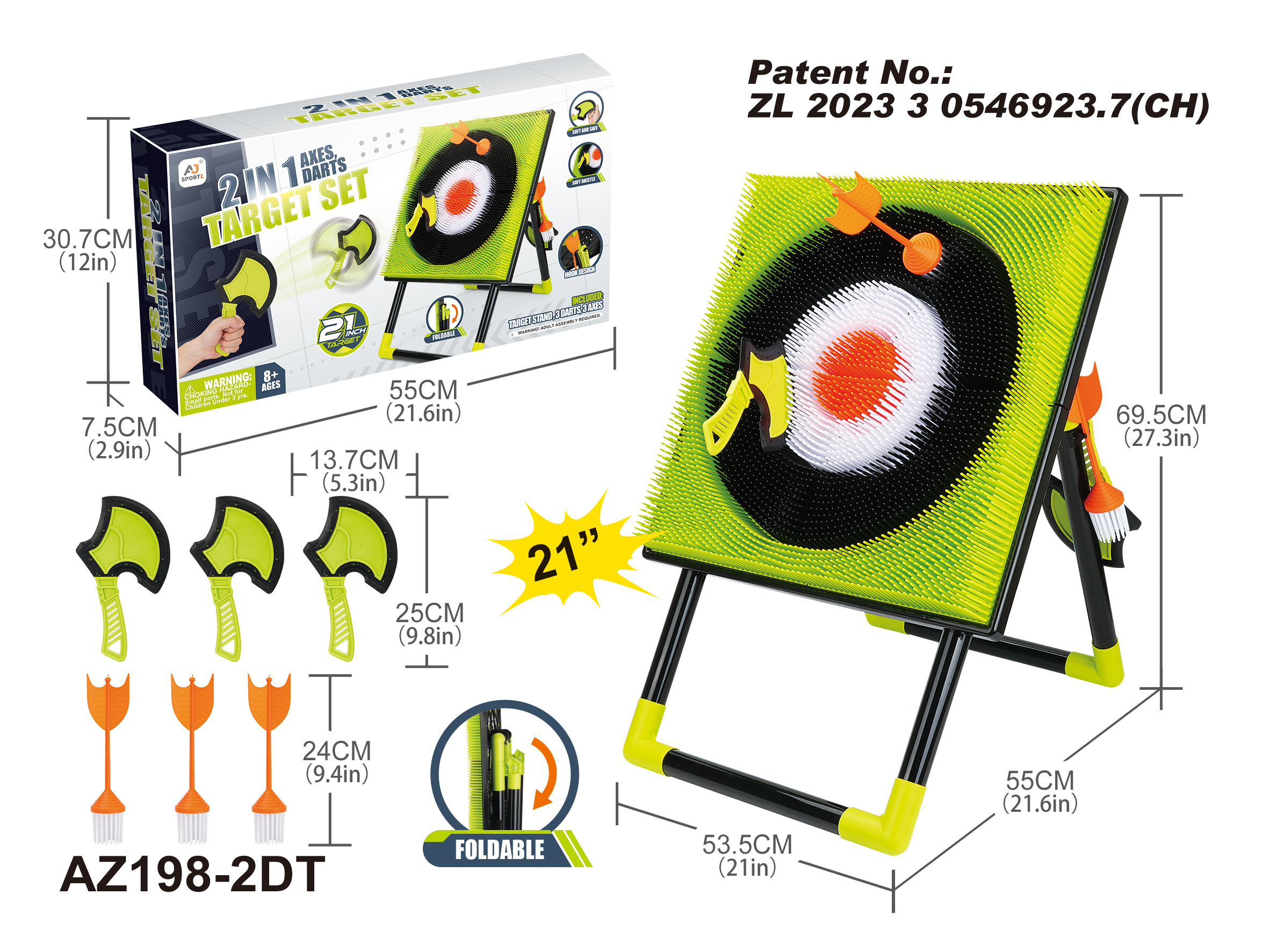 Archery Target EastPoint Sports Backyard Axe Throwing Target Game - Steel Frame Outdoor Game