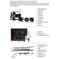 Machine de soudage et d'alésage intégrée portable, machine d'alésage et de soudage en ligne CNC, moteur horizontal fourni 220V, produit phare 2025