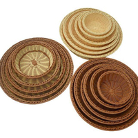 Panier de rangement en plastique Yilin YL-1010 avec design multifonctionnel, écologique, marron, 30/35/40 cm, emballé en carton, adapté aux aliments
