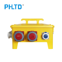 Boîte de distribution de prises de courant PHLTD jaune, pratique, à commande électrique, triphasée, ignifuge, multifonctionnelle