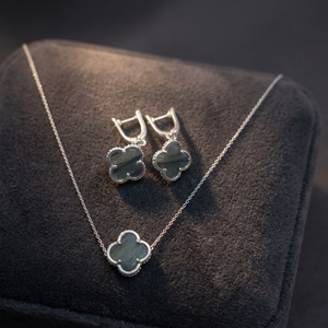 RAMAVATI GEMS 925 Sterling Silver Fine Jewelry <b>Set</b> with Laborite for Casual & Party Wear India - Product Image 2