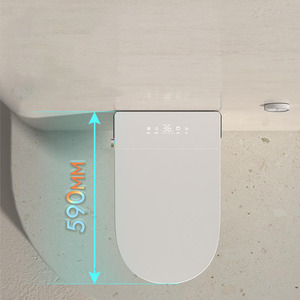 WC intelligent mural en céramique, toilette suspendue automatique pour salle de bain - Product Image 3