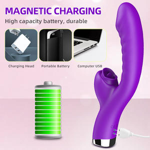 Vibromasseur puissant alimenté par USB pour les femmes 2-en-1 stimulateur de Clitoris et G-Spot <span class=keywords><strong>Vibro</strong></span> gode baguette femme clitoris ventouse jouets sexuels pour adultes - Product Image 5