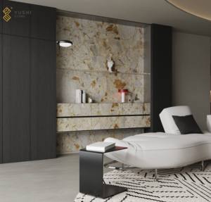 YUSHI 독점 신제품 럭셔리 광택 화이트 칼라카타 발렌티노 천연 대리석 슬래브 타일 - Product Image 2