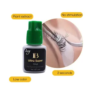 IB Lash Glue Ultra Super I-Beauty Eyelash Extension Adhesive 2s Drying 5ml IB Ultra Super Glue Long Lasting Korean Glue