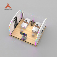 Kawagebo Kamp (KK) 4.2m X 3.9m X 3m Maison de type cabine préfabriquée extérieure géodésique en polystyrène PC de type carré Star Room