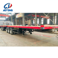 15 mètres 40Ft Plate-forme 40 pieds 20Ft Box Loader Flatbed Ocean Shipping Container Flat Track Bed Deck Semi Trailer