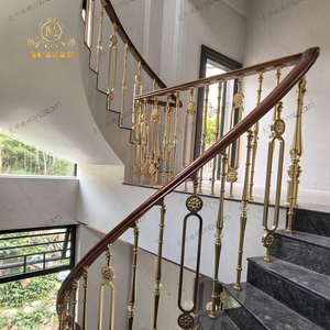 ราวบันไดทำด้วยมือแบบเฉพาะสำหรับวิลล่าราวบันไดอลูมิเนียมอัลลอยด์สไตล์โมเดิร์นหรูหราออกแบบได้ตามต้องการ - Product Image 3