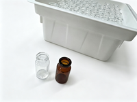 Flacons stériles vides pour injection, type I USP, flacon en verre tubulaire avec bouchon
