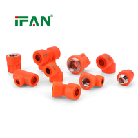Raccords de tuyauterie PPR IFAN Orange 20-50 mm, insert fileté en cuivre, adaptateur mâle-femelle, sans corrosion, longue durée de vie, raccords PPR