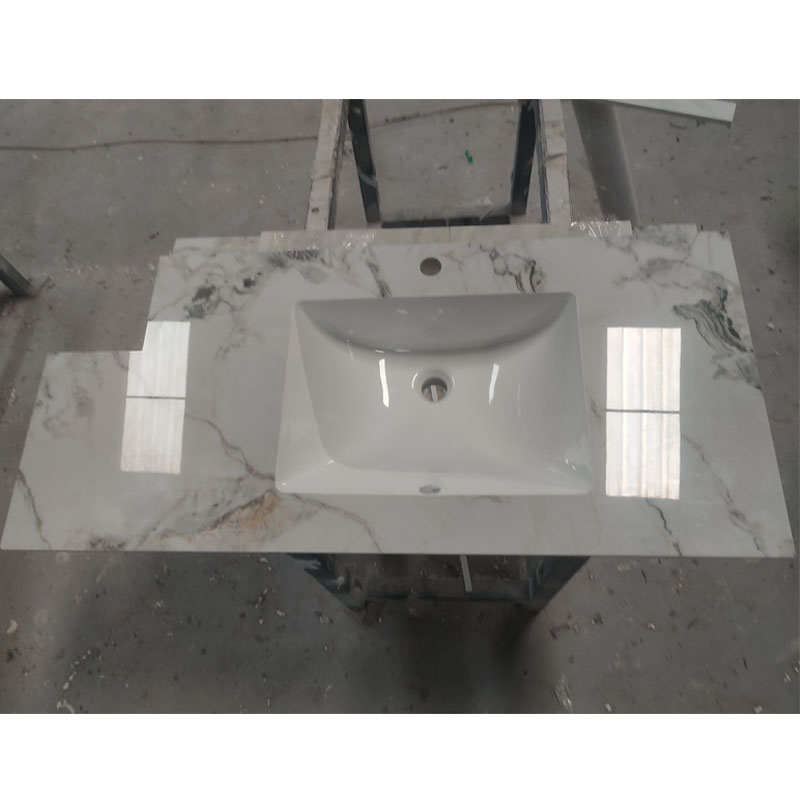 Высококачественный искусственный спеченный камень, белый раковина для ванной комнаты, спеченные столы, раковина для мытья рук