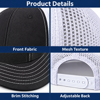 Casquette Trucker OEM ODM à Cinq Panneaux en Maille Respirante avec Visière Courbée Réglable pour Sports de Plein Air et Streetwear – Vente en Gros