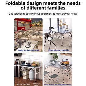 Mesa Dobrável de Aço Inoxidável Leve e Portátil, para Piquenique ao Ar Livre, Churrasco, Antiferrugem, Móveis para Pátio e Jardim - Product Image 6