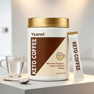 กาแฟคีโตแบบซอง 18 ซอง ยี่ห้อ OEM ผลิตภัณฑ์สั่งทำพิเศษ สูตรอ่อนโยน ช่วยเสริมสร้างความมั่นใจและความมีชีวิตชีวา บรรจุในกระปุกสีขาว - Product Image 3