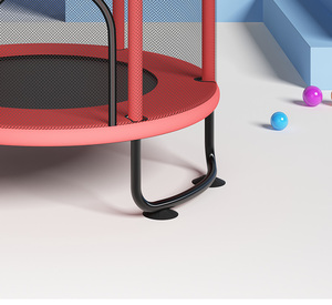 PVC çerçeve koruyucu Net basketbol potası ve Bungee atlama yatağı ile çocuklar için Premium kapalı katlanabilir trambolin - Product Image 2