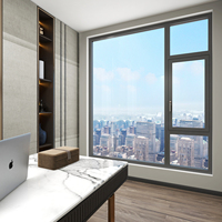 Ventanas Abatibles de Aluminio con Aislamiento Térmico y Acústico de Alto Rendimiento, con Mosquiteras, para Construcción Residencial