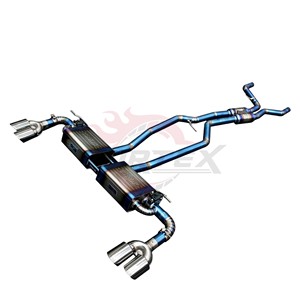 ท่อไอเสีย Vortex Super Light Weight สีฟ้าไทเทเนียมสำหรับ Porsche Cayenne 958 958.2 ปี 2011-2017 ชุดควบคุมวาล์ว Catback - Product Image 3
