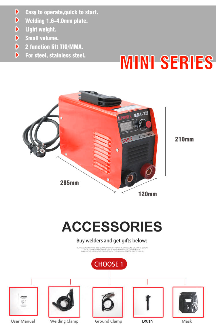 MMA Zx7 Arc Inverter Welding Machine - Senci MMA-200 AC 220V 180A