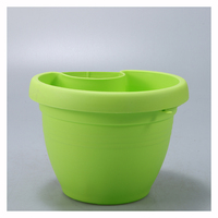 Pot Gantung Resin Plastik Bentuk Setengah Bulan, Pot Bunga Dinding Vertikal, Pot Pagar Balkon, Pot Tanaman Dalam Ruangan
