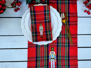 Flanelle personnalisé casse-noisette couronne ceinture noël <span class=keywords><strong>porte</strong></span> d'entrée décorer monogramme Plaid couronne ceinture 2025 - Product Image 4