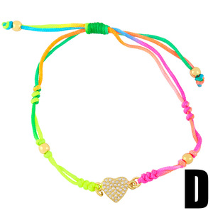 Boho LGTB 18K placcato <span class=keywords><strong>oro</strong></span> cuore ape connettore sole amicizia arcobaleno corda stringa bracciali bambina per gioielli donna - Product Image 6
