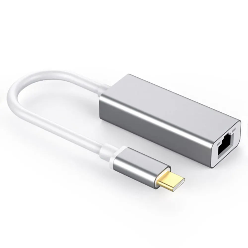 Super velocidade Tipo C USB-C USB 3.1 para RJ45 Gigabit Ethernet 1000Mbps USB Ethernet Adaptador Placa de rede