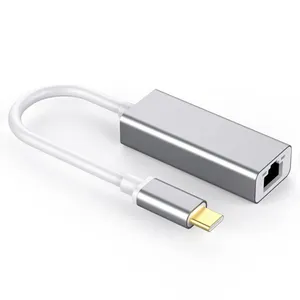 USB-C tipe C, Super cepat USB 3.1 ke RJ45 Gigabit Ethernet 1000Mbps USB Ethernet Adapter kartu jaringan