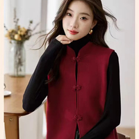 Cardigan en cachemire pur tricoté sur mesure, anti-boulochage, pour femme, nouveau style chinois, avec boutons, pour l'hiver