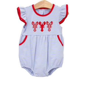 Tenues décontractées personnalisées pour enfants, imprimé écrevisses, en coton et élasthanne respirant, pour printemps et automne, comprenant des shorts et des barboteuses bulles pour nouveau-nés et tout-petits - Product Image 4
