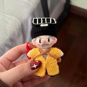 Vente directe usine : Porte-clés poupées LinZhengying au crochet, pendentifs personnalisés, ornements de sac à dos, porte-clés tricotés personnalisés - Product Image 6