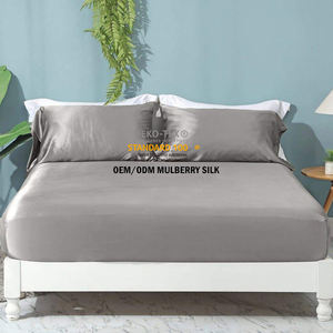 Juego de cama de funda nórdica de seda de morera 100% más vendido, calidad confiable, 4 Uds., tamaños King y Queen 19 22 25mm para Home <span class=keywords><strong>Hotel</strong></span> - Product Image 4