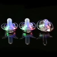 Sucette Jouet Lumineuse LED en Silicone Souple à Piles, Prix de Gros Nicro, Accessoire de Costume d'Halloween pour Fête